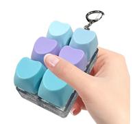 Fidget Keyboard Clicker, Light Up Quiet Relief, Mechanical Keyboard Toy, 6 Key Portable Stress Accessory for Home Office School Classroom Travel Study Work Relajación