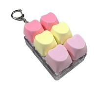 Fidget Keyboard Clicker, Light Up Quiet Relief, Mechanical Keyboard Toy, 6-Key Portable Stress Accessory for Home Office School Classroom Travel Study Work Relaxation