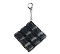 Fidget Keyboard Toy - Llavero 9 en 1 con botón de iluminación | Compacto Keyboard Fidgets for Kids Adults Men Women School Classroom Christmas Prizes Party Stocking Stuffers, 2,28 x 2,28 x 1,1