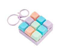 Fidget Keychain Clicker - 9 In 1 Detachable Keyboard Stress Toy | Keyboard Fidget Toy | Portable ABS Fidgett Gadget Pendant Keychain For Backpack Bag Tote School Travel