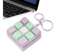 Fidget Keychain Clicker - 9 In 1 Detachable Keyboard Stress Toy | Keyboard Fidget Toy | Portable ABS Fidgett Gadget Pendant Keychain For Backpack Bag Tote School Travel
