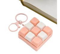 Fidget Keychain Clicker - 9 in 1 Keyboard Stress Toy | Portable ABS Detachable Gadget Pendant - Clicky Button Fidget Tool | Backpack Bag School Travel Anxietŷ Relief Use