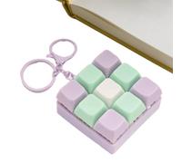 Fidget Keychain Toy, Detachable Clicker Keyring, Sound Sensory Stress Relief Gadget, Portable Anti Toy Easy Use, Women Men Kids Students School Travel Backpack Tote Bag Accessory