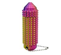 Fidget Keychain Toy, Textured Stress Reliever, Spiky 3D Design, Lightweight Pocket Size, Quiet Sensory Support, 1 Piece, Excellent for Classroom, Travel, Desk, Daily Focus Aid