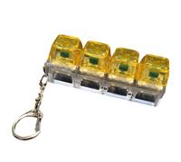 -Fidget llavero - ABS electrónico 7,5 x 2 x 2,7 cm transparente colorido LED | llavero para aliviar el estrés para adultos, niños, escuela, oficina y viajes