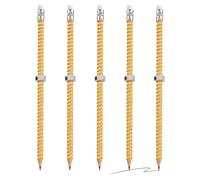 Fidget Pencil, 5 Piece Silent Stress Comfort Writing Pens, 0.39x0.39x6.89 Inches Educational Focus Aid, Calming Sensory Tools for Kids, Teens, Adults, Classroom, Students, Offices