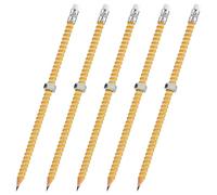 Fidget Pencil, Threaded Pencils, 5-Pieces Sensory Calming Toys with Sliding Nut for Students, Workplace, School, Kindergarten, Adults, Kids, Boys, Girls, 0.39x0.39x6.89 Inches