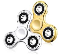 Fidget Spinner 2 Pack, Ansiedad Estrés Alivio Sensory Fidget Juguetes para Niños Adultos, Cool Electroplated Fidget Spinners para TDAH Autismo Regalos