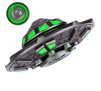 Fidget Spinners de metal, aleación de UFO modelo dedo Spinner mano, Fidget autismo sensorial Gadget juguetes, efectos nocturnos luminosos, escritorio portátil oficina EDC juguete