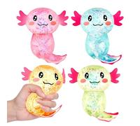 Fidget Squeeze - Glitter Animal Fidgets, Salamander Dough Figure with Soft Stretch Texture, Sensory Stress with Sparkling Gel Filling, Fidget Animal Set, Hand Squeeze Relaxation
