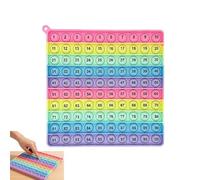 Fidget Toy 1-100, Push Pops Bubble Sensory Toy, juego de matemáticas con tabla de multiplicación, alivio del estrés y juguetes educativos para niños y adultos