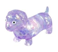 Fidget Toy - Glitter Dachshund Sensory Squeeze, Funny Decompress Hand Stress Reliever with Soft Gel Filled Texture, Tactile Calming Pressure Function, Ideal for Kids Students Study Break Party Favor