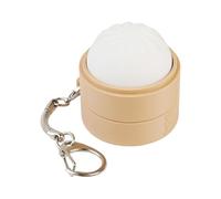 Fidget Toy Keychain, Sensory Steamed Bun, 3 Inch Fake Food Charm with Sturdy Construction, Compact Key with Portable Design, Fun Interactive Entertainment, Relaxation Gadget for Kids Adults Students