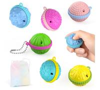 Fidget Toy Silicona Pelotas Sensoriales para Autismo y TDAH, Pelota Llavero Antiestres para Niños y Adultos, Silicone Fidget Toys Sensory Balls(6 pcs)