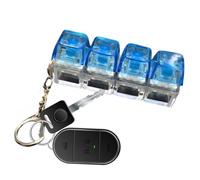 Fidget Toy - Transparent Light Up Clicker, Colorful Keyboard Style Keychain with Glowing RGB Buttons, Stress Relief Tactile Clicking Action, Ideal for Kids Teens Travel Backpack Classroom Workplace Fo
