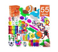 Fidget Toys, 55 Pack Fidgets Set Stocking Stuffers for Kids Party Favors Autism Sensory Toy Bulk Adults Kids Boys Girls