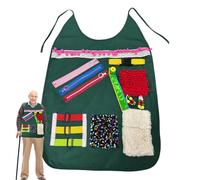 Fidget Toys Adults Dementia - Poliéster Cotton, Sensory Apron Activity Blanket | Motor Skills Engagement Aid For Elderly, Dementia Improvement Fidget Blanket For Seniors, Memory Care, Rehabilitation