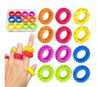 Fidget Toys AUEJACKY 12 Pcs Anillo Antiestres, Juguetes Sensoriales, para Niños para Calmar Y Enfocar, Anillos Sensoriales Antiestrés.