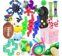 Fidget Toys Pack 28 Piezas - Sensorial Anti Estrés para Adultos -Stress Relief Fdiget Toys Set para la Concentración y la Calma, Fiesta y Calma -B