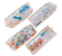 Fidget Toys para niños, Water Wiggler para niños Adultos 4 Piezas 5 Oso de Dibujos Animados Juguete de Serpiente de Agua con Cinta en el Interior Juguetes para apretar de PVC Suaves y refrescantes, E