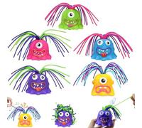 Fidget Toys, Screaming Monster Toys 5PCS Tirones de Cabello Alivio del estrés 6 Sonidos Grito Ligero para Adultos Niños Lindo Juguete de Grito Divertido de Dibujos Animados, Color Aleatorio