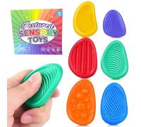 Fidget Toys Sensory Stone, 6 Piezas Fidget Toys Piedra Sensorial, Sensory Stone Calming Toys para Adultos Niños TDAH y Autismo