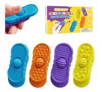 Fidget Toys Sensory Stone, Piedra Sensorial de Silicona, Fidget Toys Piedras Sensoriales Juguetes Antiestrés, Sensoriales para Estrés, Ansiedad, TDAH y Autismo - 4 Piezas