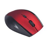 FidgetGear Ratón óptico inalámbrico USB de 2,4 GHz 6D 1600 DPI para juegos, para laptop, escritorio, PC, color rojo