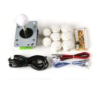 FidgetGear Retropie - Kit de juego de arcade de piezas de bricolaje: codificador USB para PC, joysticks, botones pulsadores, color blanco