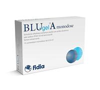 Fidia Farmaceutici Blue Gel A dosis única - solución oftálmica isotónica estéril con ácido hialurónico, sal de sodio y aminoácidos, 15 recipientes de una dosis, 0,35 ml cada uno, sin