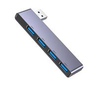 Fidioto Hub USB, 4 puertos USB 3.0 x 1 concentrador, 2.0 x 3 concentradores divisor para laptop, Windows PC, Mac, impresora, unidad flash, disco duro móvil, portátil PC