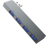 Fidioto Hub USB, 4 puertos USB 3.0 x 1 concentrador, 2.0 x 3 concentradores divisor para laptop, Windows PC, Mac, impresora, unidad flash, disco duro móvil, portátil PC