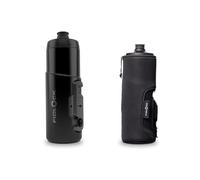 Fidlock Twist Bottle 600 + Base Bike + Thermo Sleeve - Botella de agua para bicicleta de 600 ml con sistema magnético mecánico de soporte para botella, incluye soporte, sin BPA y apta para