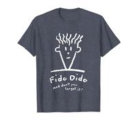 Fido Dido Cara No Lo Olvides Camiseta, Hombre, Azul Jaspeado, S