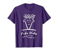 Fido Dido Cara No Lo Olvides Camiseta, Hombre, Morado, 3XL