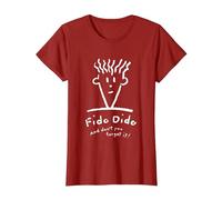 Fido Dido Cara No Lo Olvides Camiseta, Mujer, Arándano, 3XL