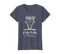 Fido Dido Cara No Lo Olvides Camiseta, Mujer, Azul Jaspeado, XS