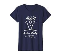 Fido Dido Cara No Lo Olvides Camiseta, Mujer, Azul Marino, L