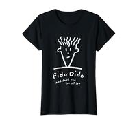 Fido Dido Cara No Lo Olvides Camiseta, Mujer, Negro, XS