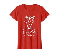 Fido Dido Cara No Lo Olvides Camiseta, Mujer, Rojo, L