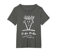 Fido Dido Cara No Lo Olvides Camiseta, Mujer Tallas Grandes, Asfalto, 1XL Grande