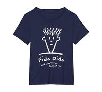 Fido Dido Cara No Lo Olvides Camiseta, Mujer Tallas Grandes, Azul Marino, 1XL Grande