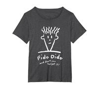 Fido Dido Cara No Lo Olvides Camiseta, Mujer Tallas Grandes, Jaspeado Oscuro, 1XL Grande