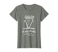 Fido Dido Cara No Lo Olvides Camiseta, Mujer, Verde Militar Jaspeado, XXL