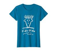 Fido Dido Cara No Lo Olvides Camiseta, Mujer, Zafiro, XL
