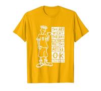 Fido Dido Eres lo Que Eres Camiseta, Hombre, Dorado Brillante, L