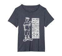 Fido Dido Eres lo Que Eres Camiseta, Mujer Tallas Grandes, Azul Jaspeado, 1XL Grande