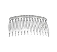 Fidoo Peines para el pelo para mujer, accesorios de metal y plástico, peine lateral para el pelo de novia, peine de velo de boda, agarre de horquilla, 8 x 8 cm, color blanco