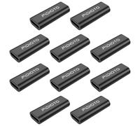 Fidoto - Paquete de 10 adaptadores USB C hembra a hembra, acoplador USB C PD 3.1, extensor tipo C de 100 W, conector hembra doble de 10 Gbps con video de 8 K a 60 Hz, transferencia de datos, carga