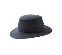 Fidra - Sombrero impermeable encerado con ojales, azul marino, 7